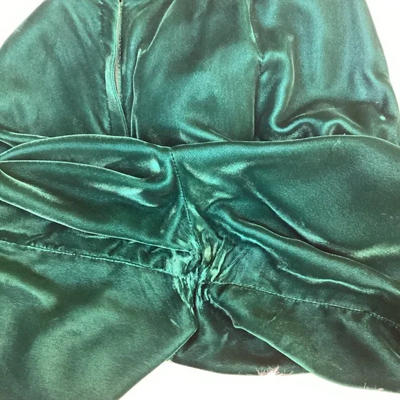 Vintage 1970’s Green Velvet Wide Leg Pants Christmas Alex Coleman California - Picture 10 of 14